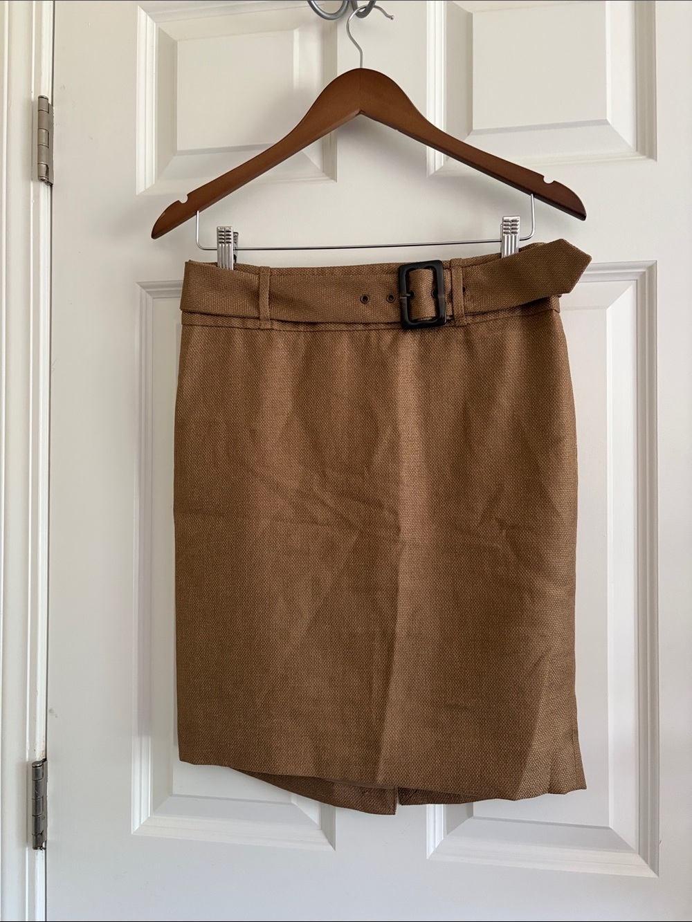 The Limited Caramel Brown Belted Pencil Skirt